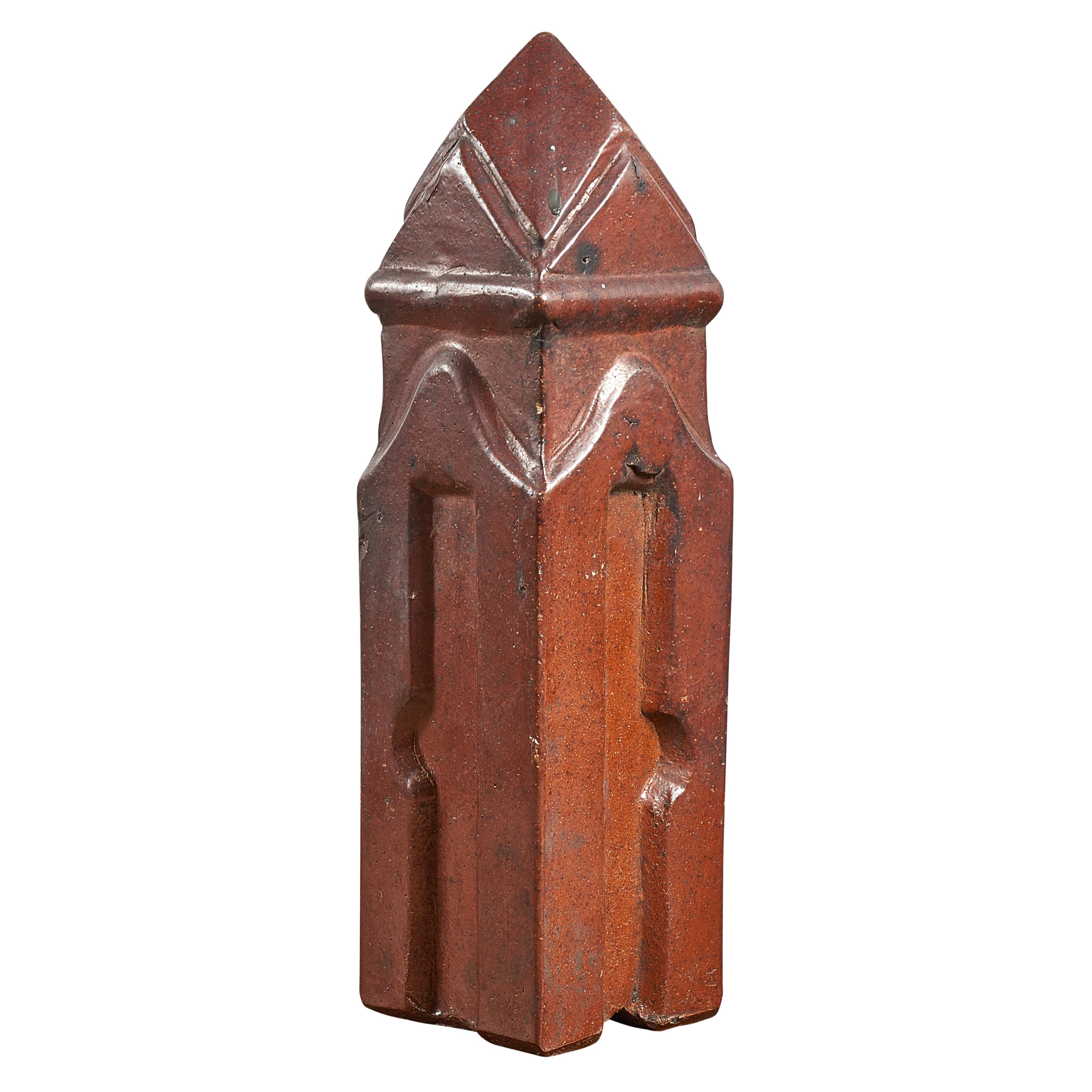 Late 19th Century Terra Cotta Garden Boundary Post