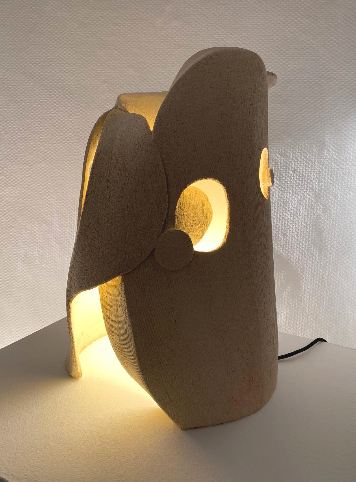 Modern Terra Cotta Lamp by Olivia Cognet