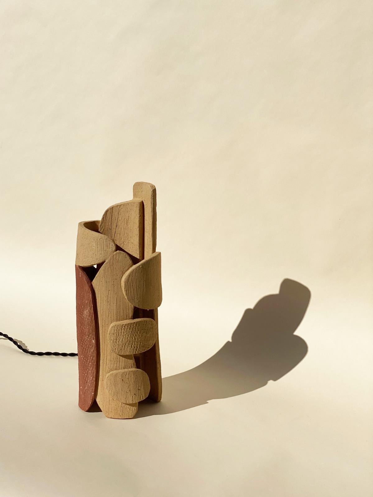 Contemporary Terra Cotta Lamp by Olivia Cognet