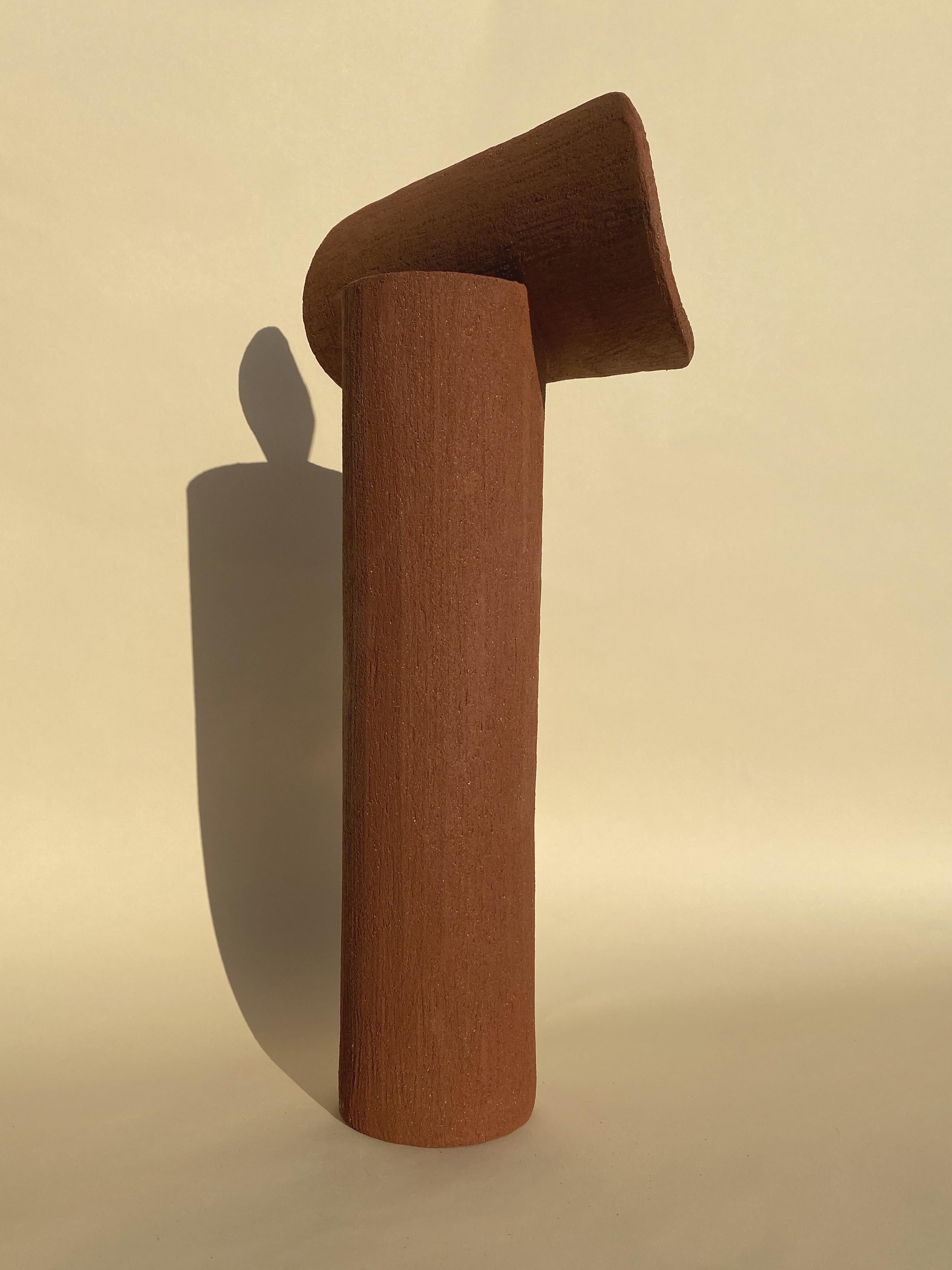 Modern Terra Cotta Large TOTEM by Olivia Cognet