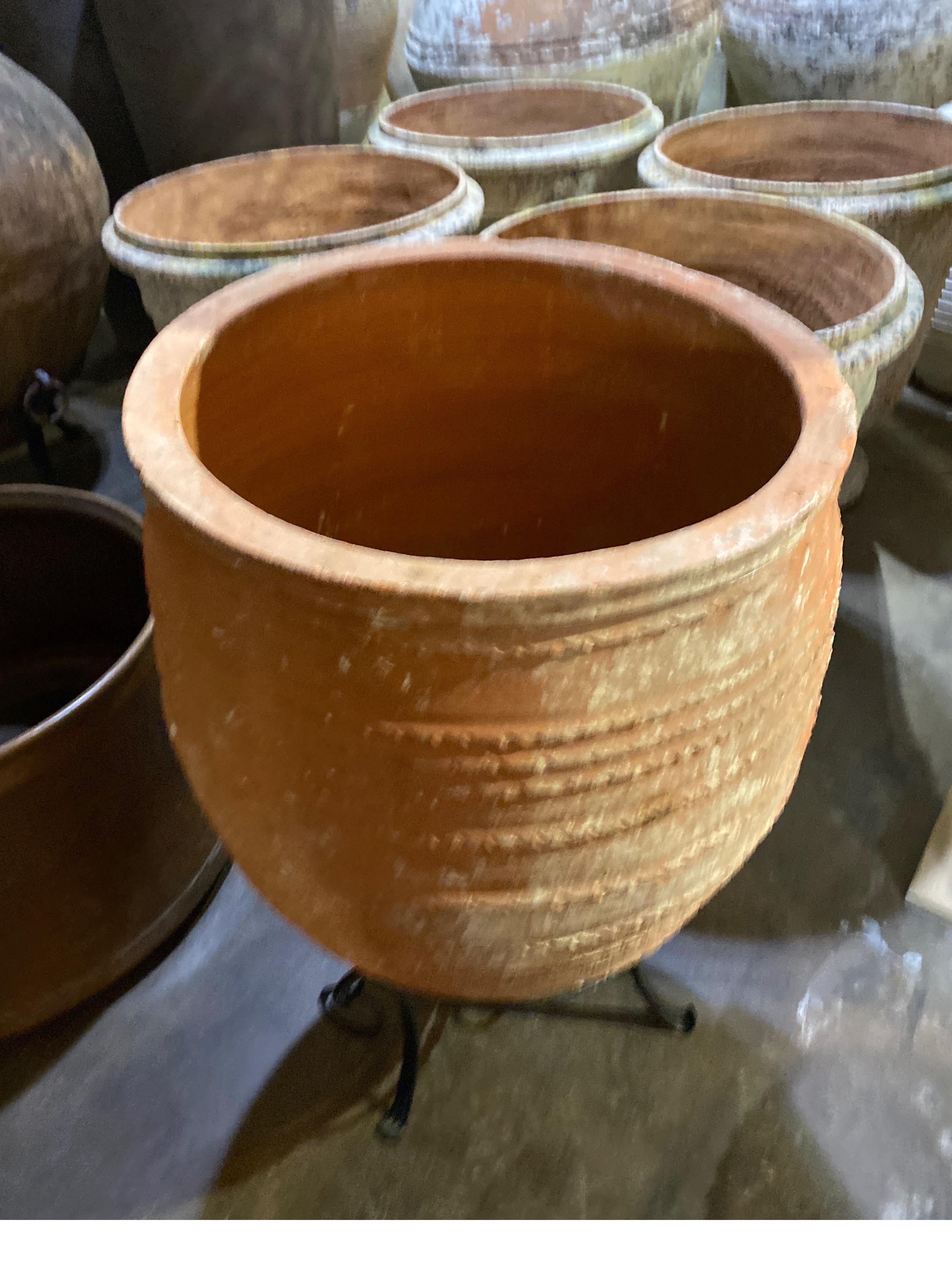 Terra cotta planter handcrafted in Greece.