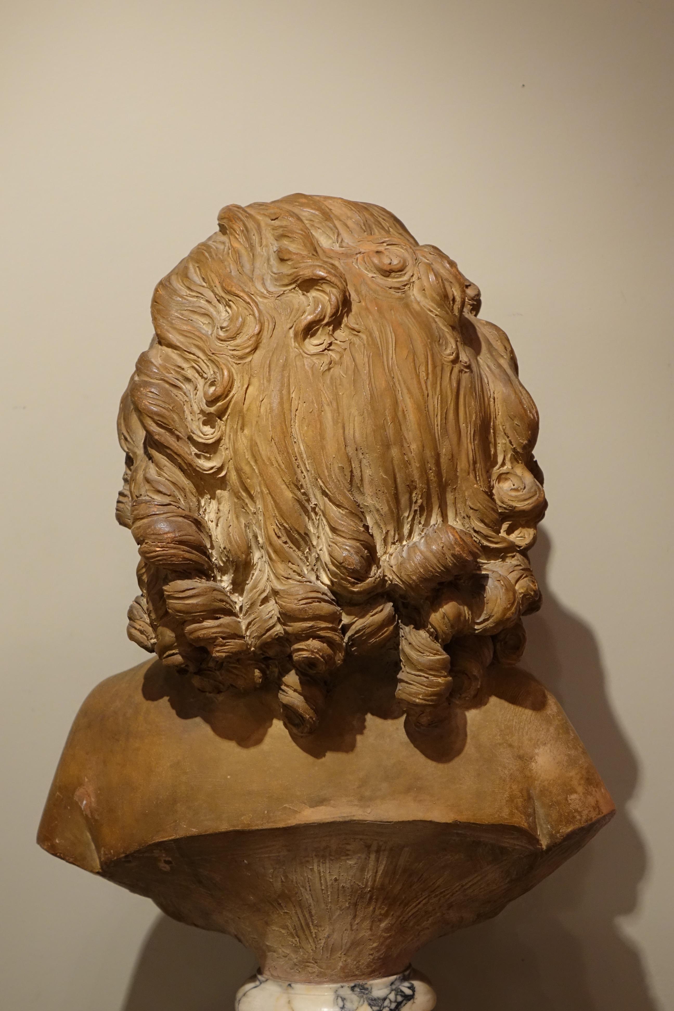 Terra-Cotta Sculpture Bust of Sabine Houdon, Jean Antoine Houdon In Good Condition In Paris, FR