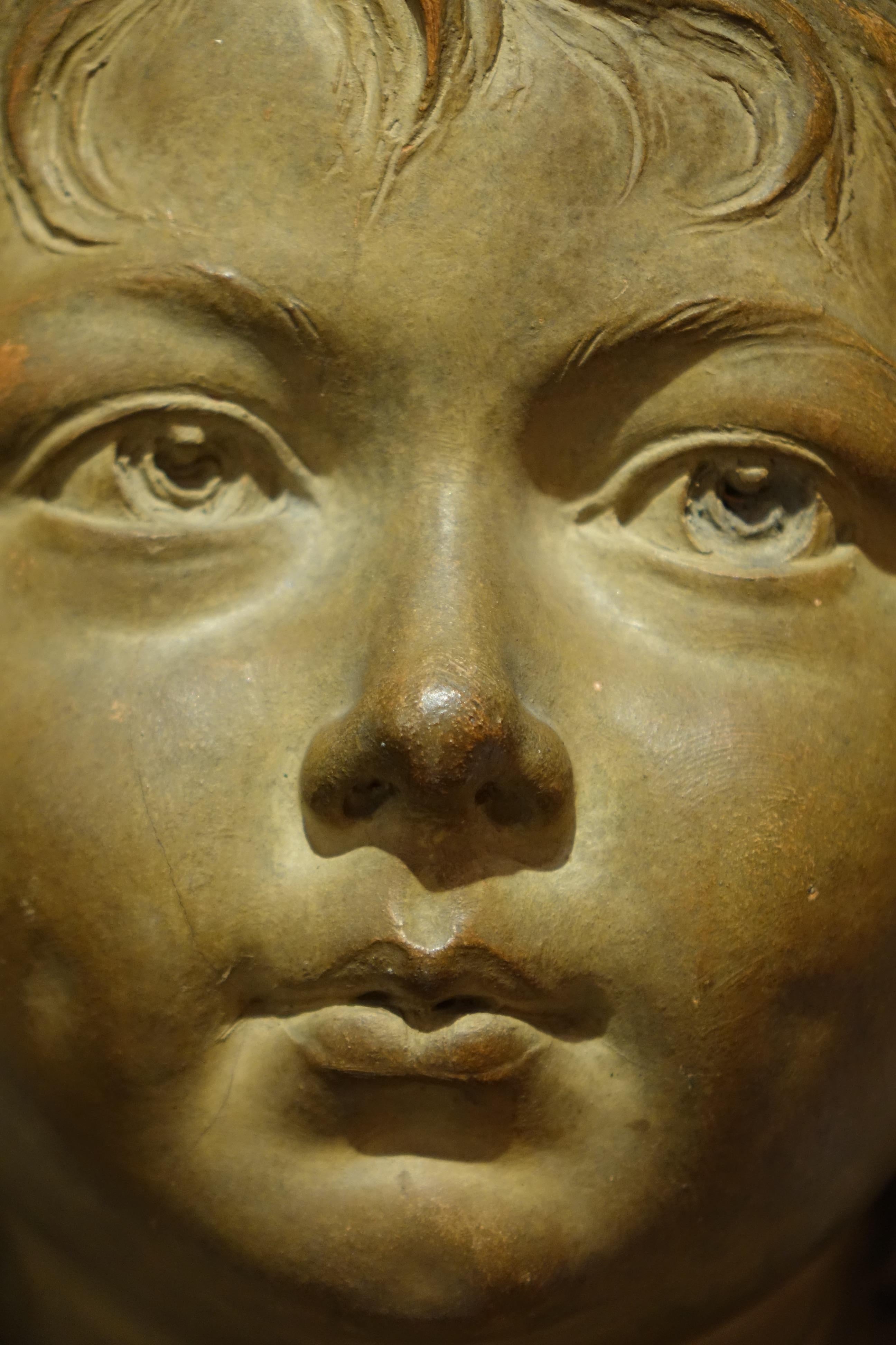 Terra-Cotta Sculpture Bust of Sabine Houdon, Jean Antoine Houdon 1