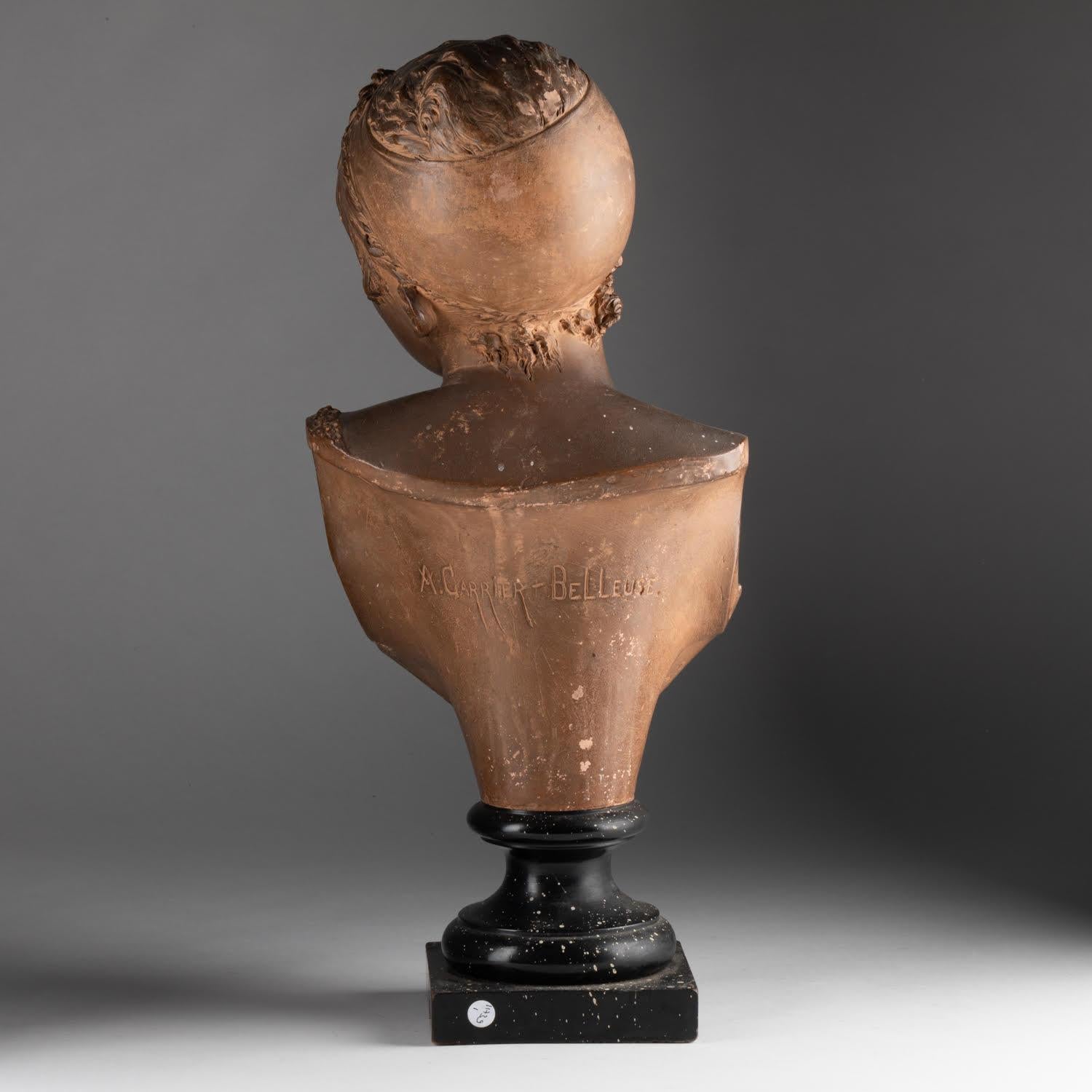 Scultura in terracotta di Carrier-Belleuse, XIX secolo, Napoleone III. in vendita 5