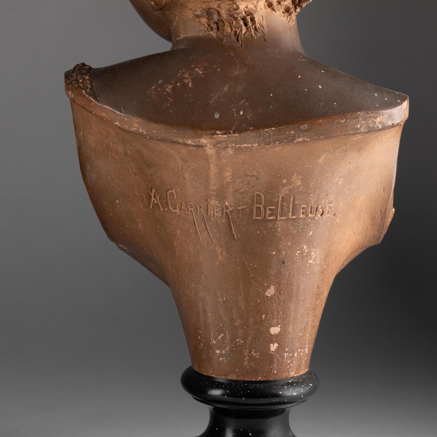 Scultura in terracotta di Carrier-Belleuse, XIX secolo, Napoleone III. in vendita 4
