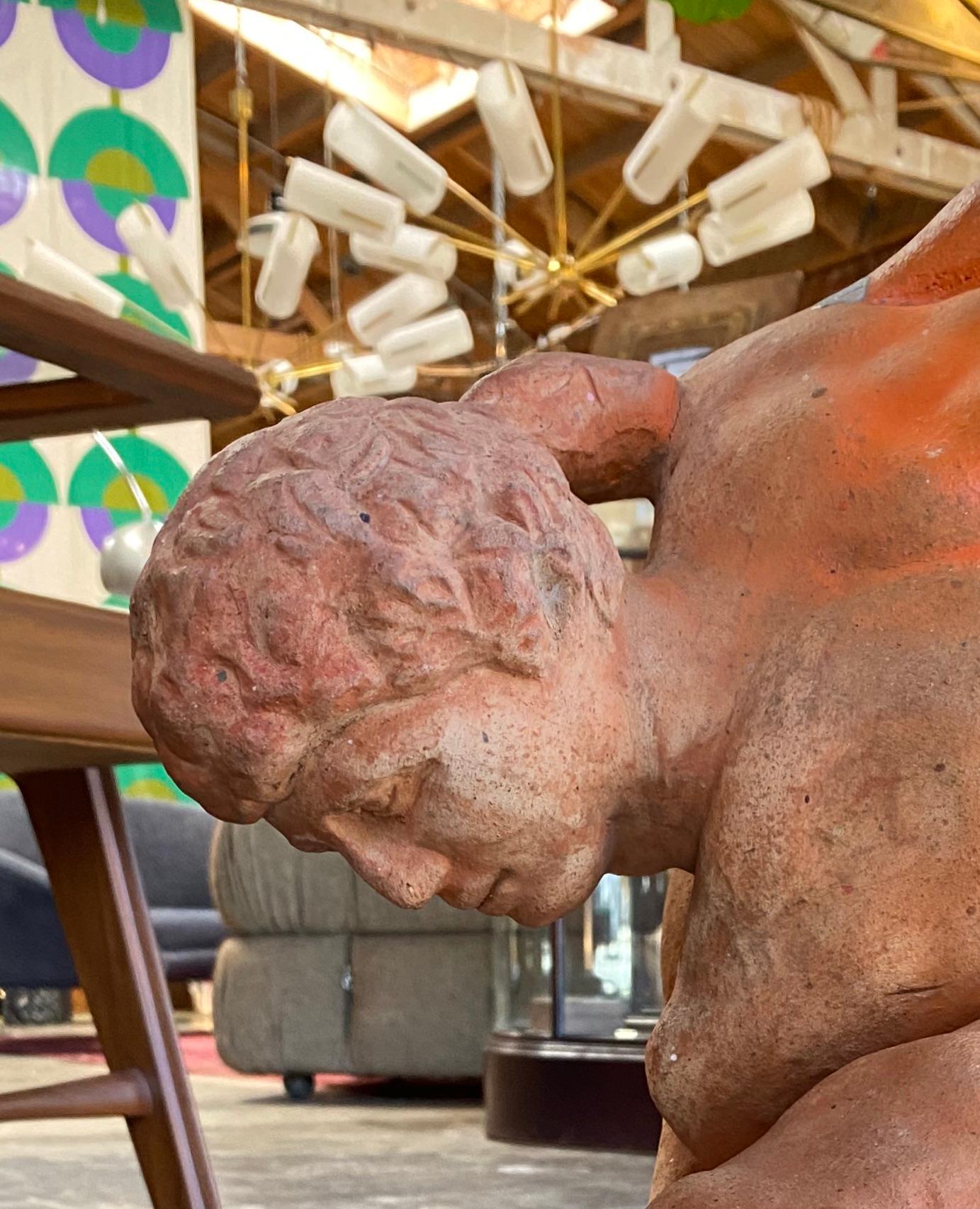 Terracotta Sculpture of the Uffizi Wrestlers by Vincenzo Vela 6
