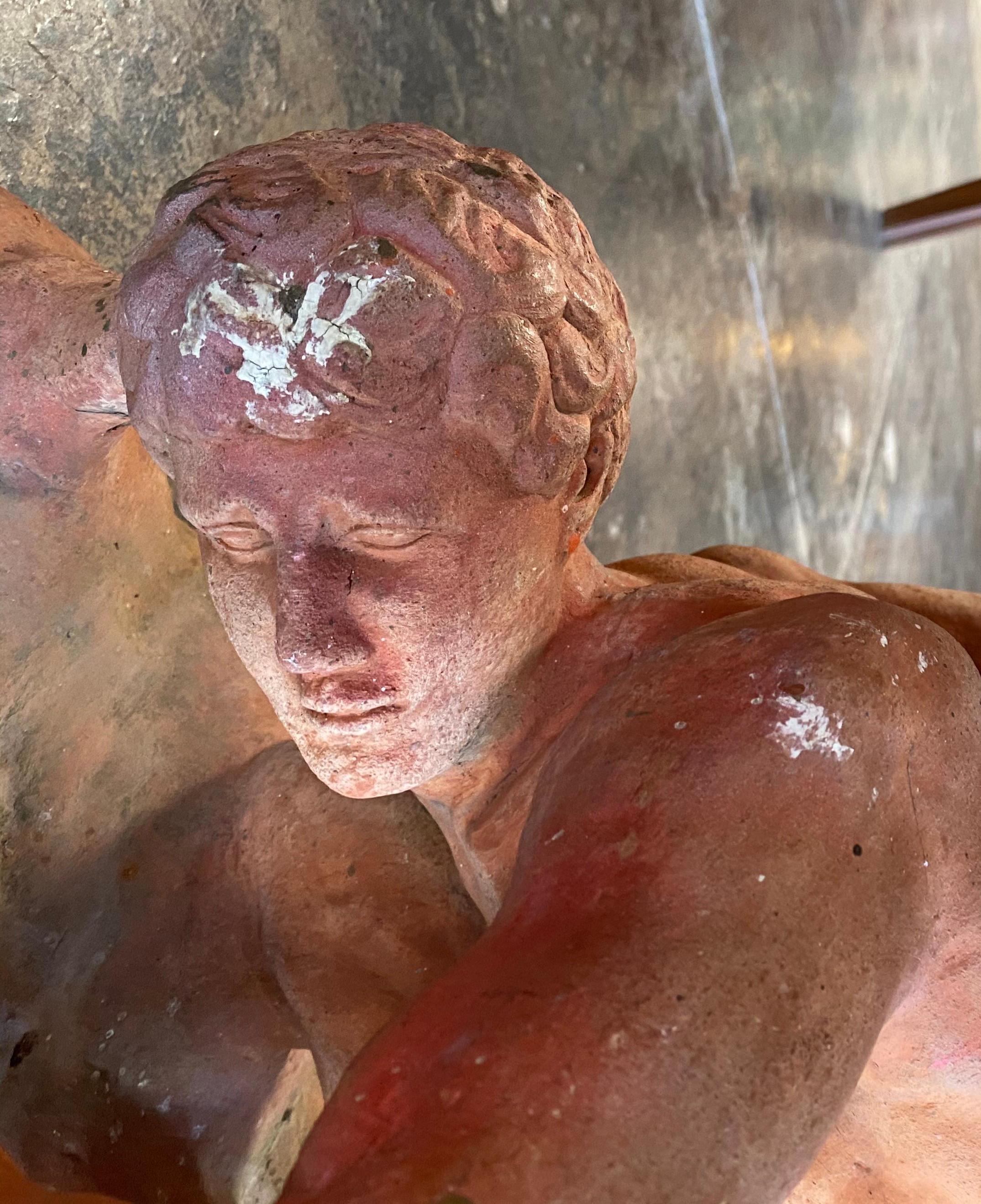 Terracotta Sculpture of the Uffizi Wrestlers by Vincenzo Vela 7