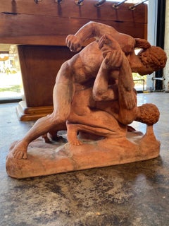 Terracotta Sculpture of the Uffizi Wrestlers by Vincenzo Vela