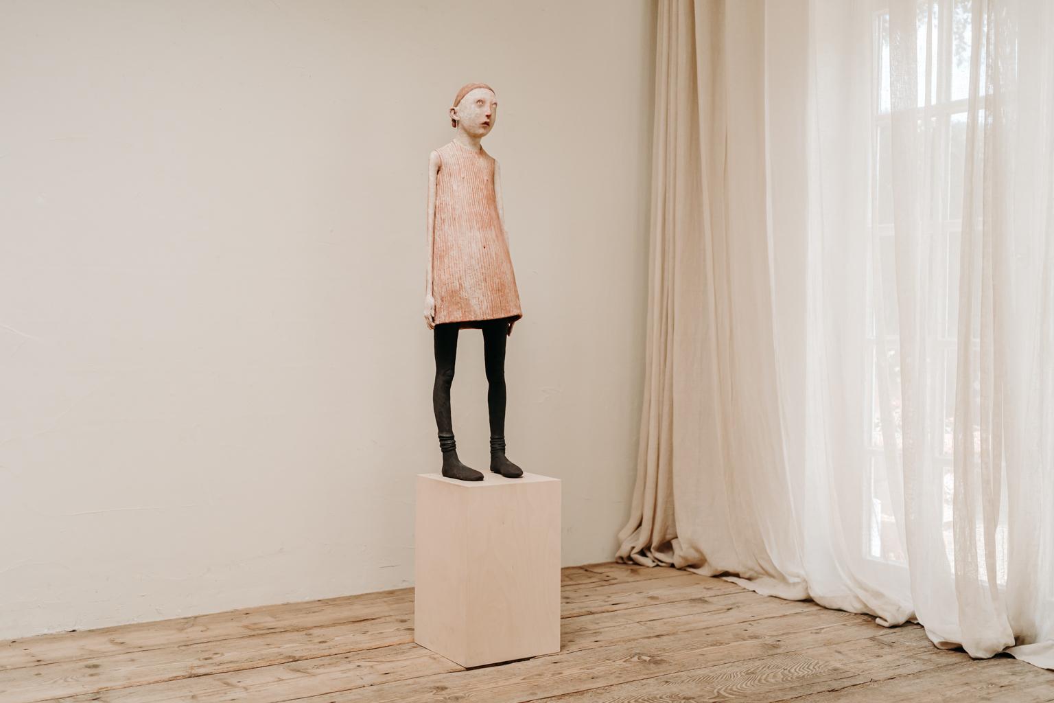 XXIe siècle et contemporain Statue en terre cuite de l'artiste belge Patricia Broothaers