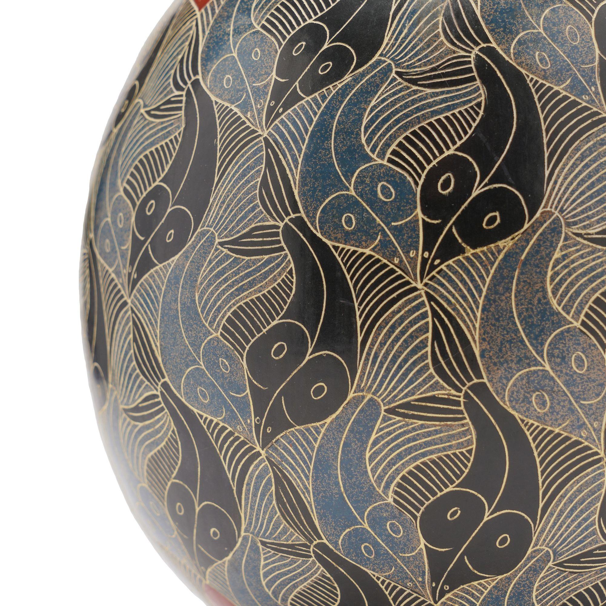 20th Century Terra cotta vase lamp by Vladimir Norori, c. 1950 For Sale