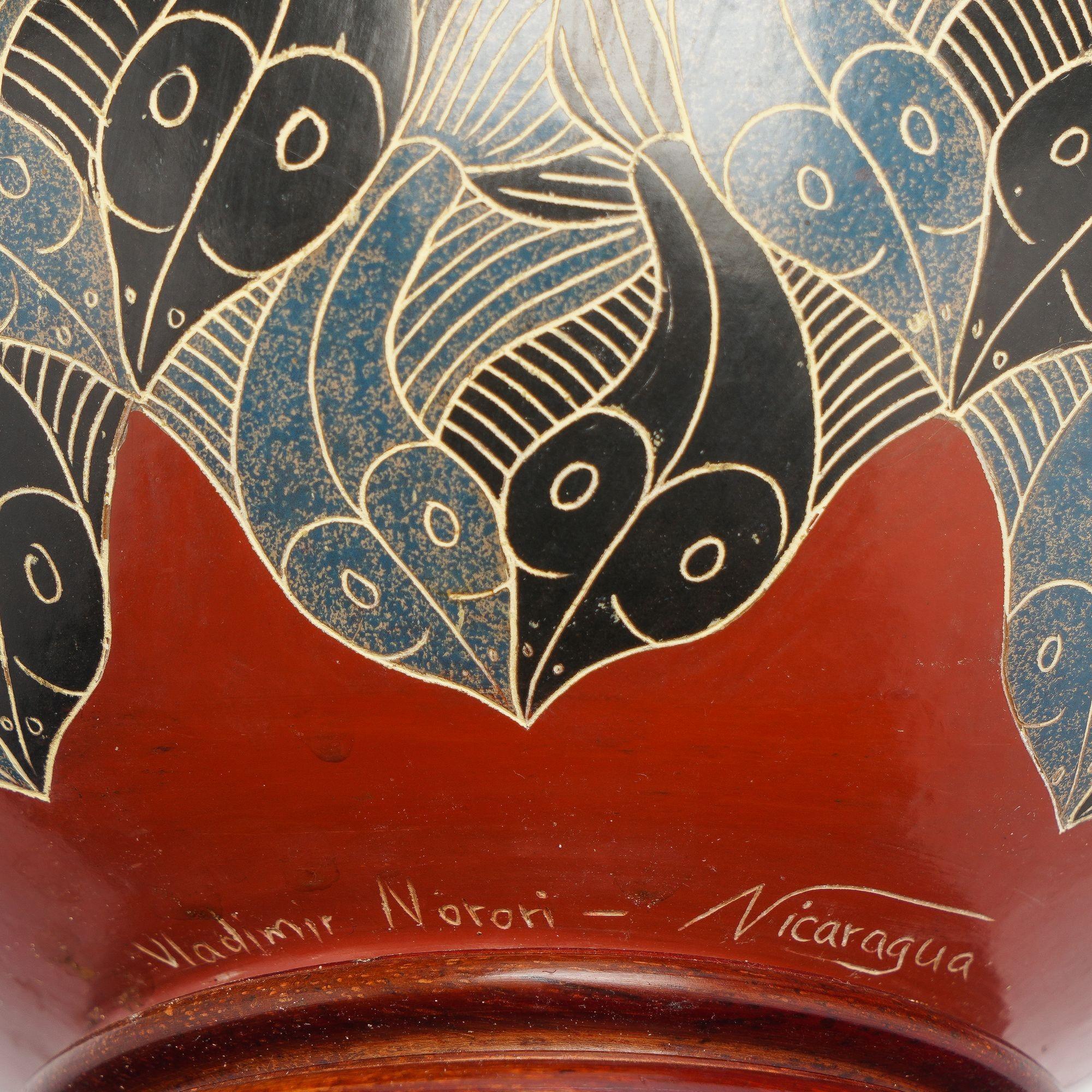 Terra cotta vase lamp by Vladimir Norori, c. 1950 For Sale 1