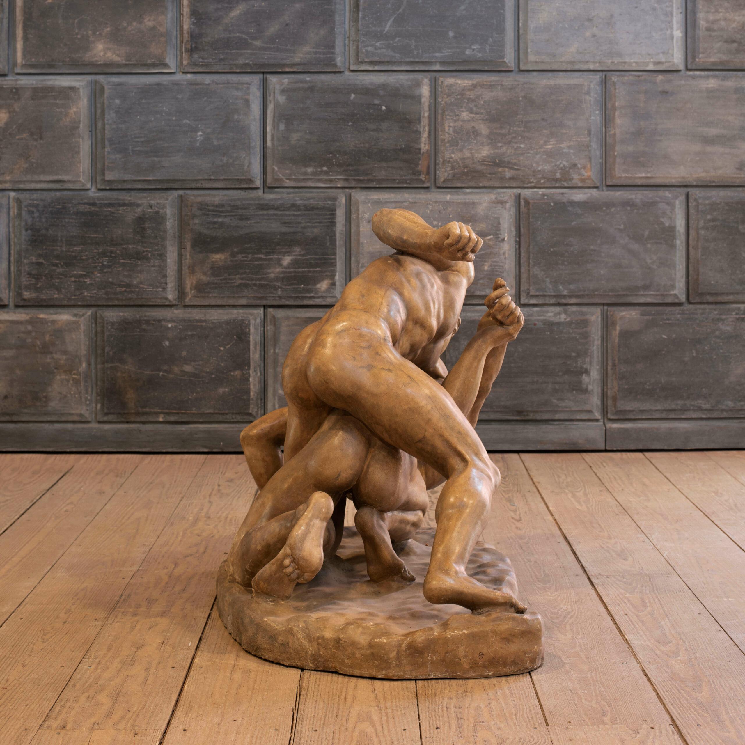Terre cuite Lutteurs