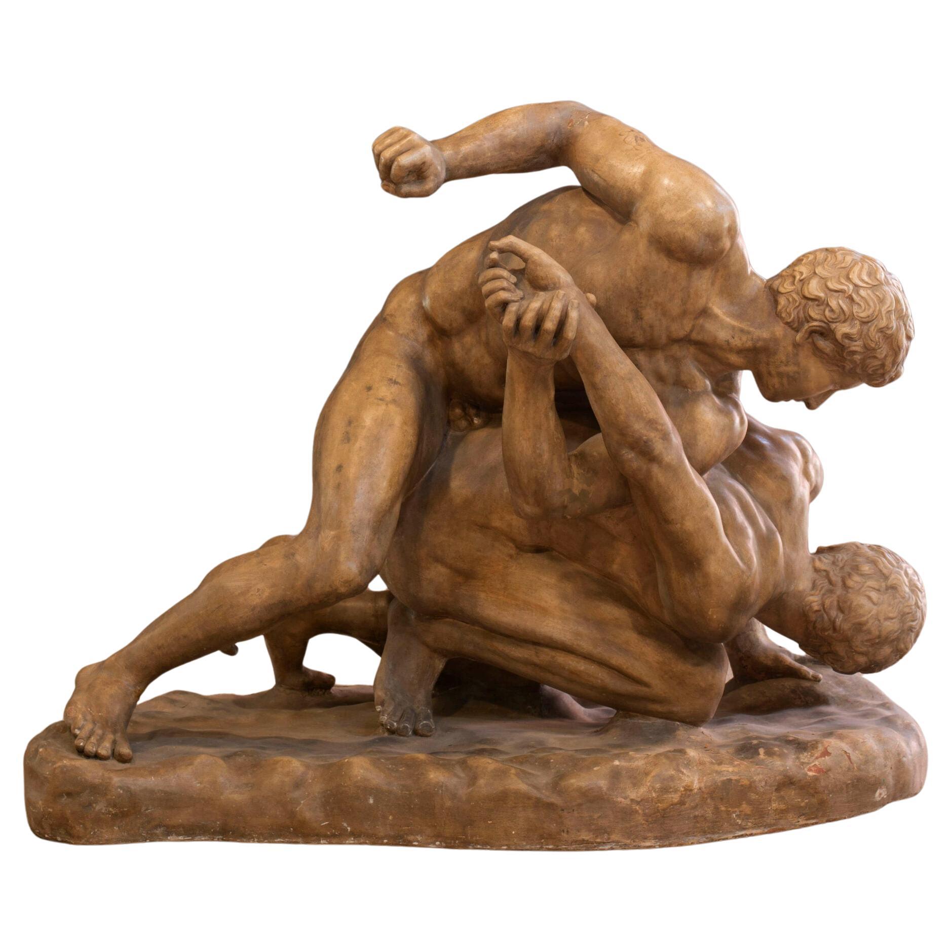 Terra Cotta “Wrestlers” after 3rd Century BCE Greek Sculpture