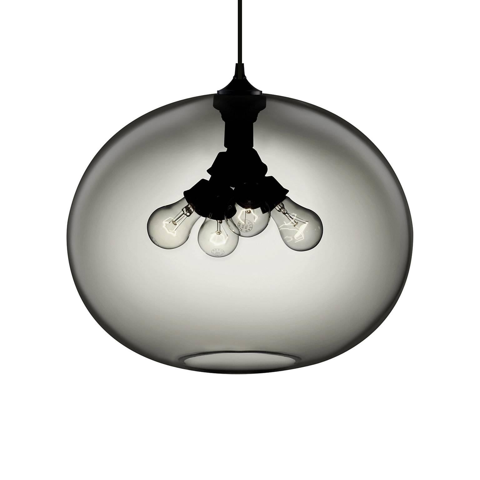 American Terra Crystal Handblown Modern Glass Pendant Light, Made in the USA For Sale