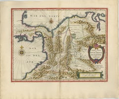 Terra Firma, Blaeu c.1642 – Antique Map of New Granada & Popayán