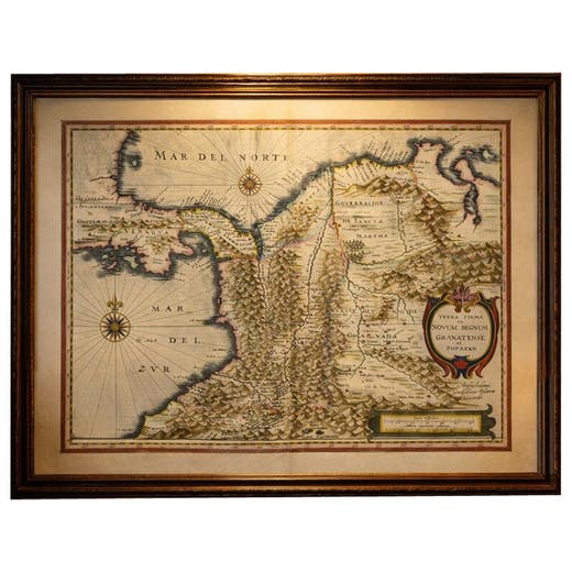 Terra Firma, Blaeu c.1642 – Antique Map of New Granada & Popayán