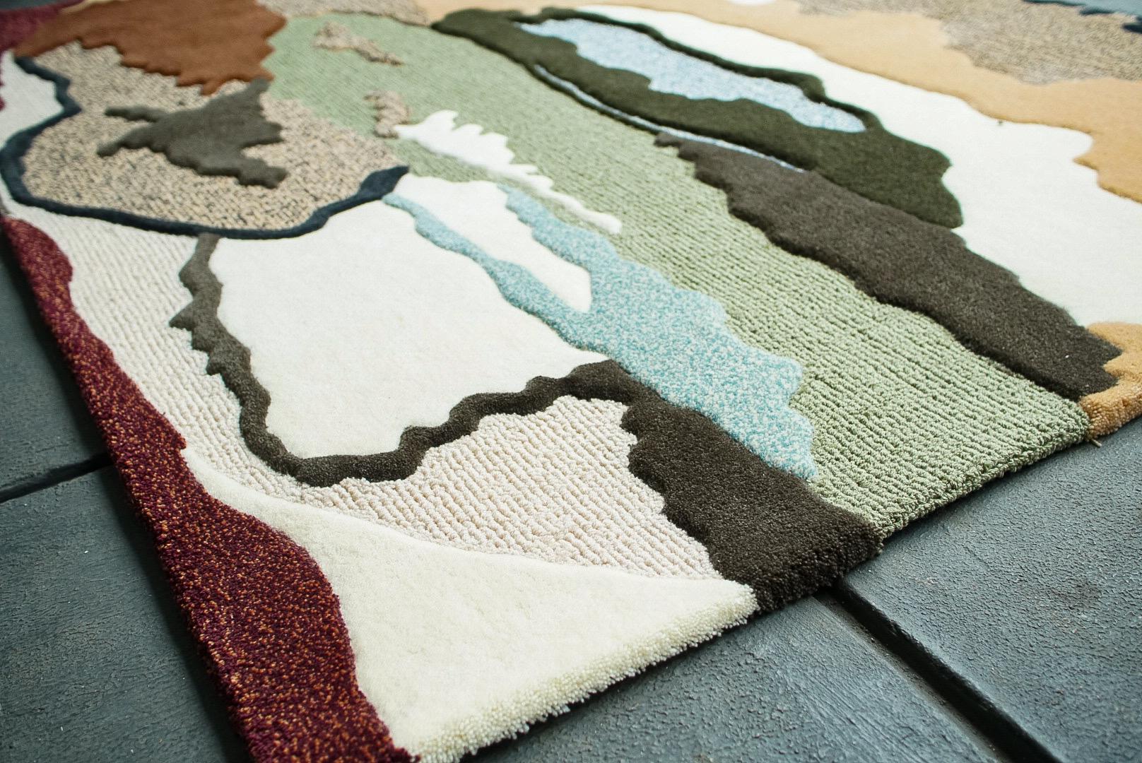 Alfombra Terra Flow con colores terrosos by RAG HOME Hecho a mano en venta