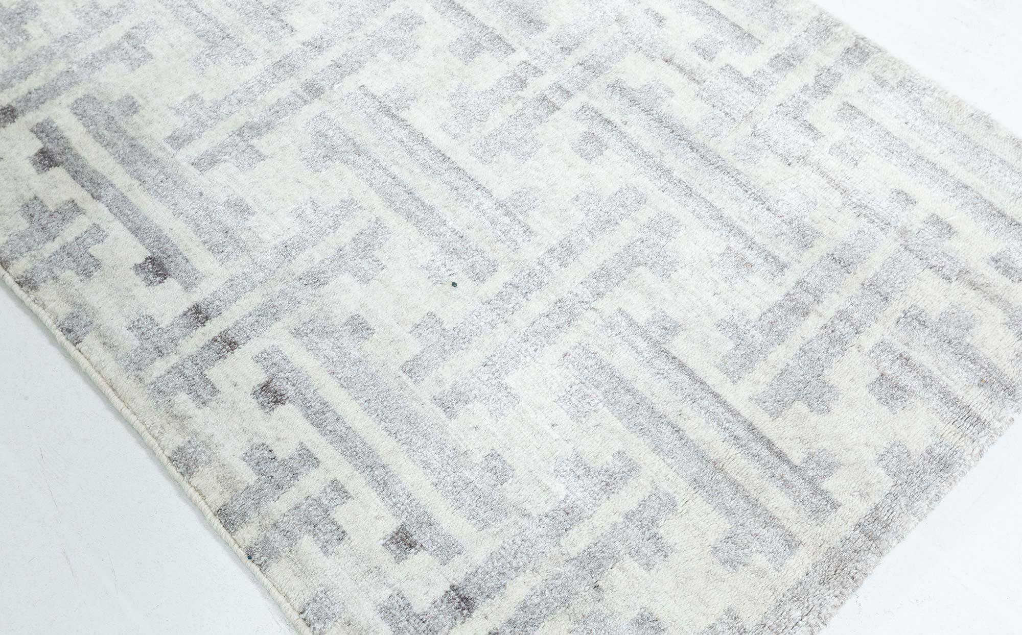 Modern Terra Geometric Runner by Doris Leslie Blau For Sale