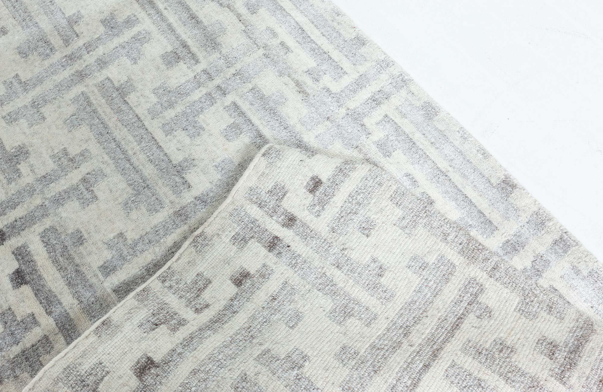 Wool  Terra Geometric Runner by Doris Leslie Blau For Sale