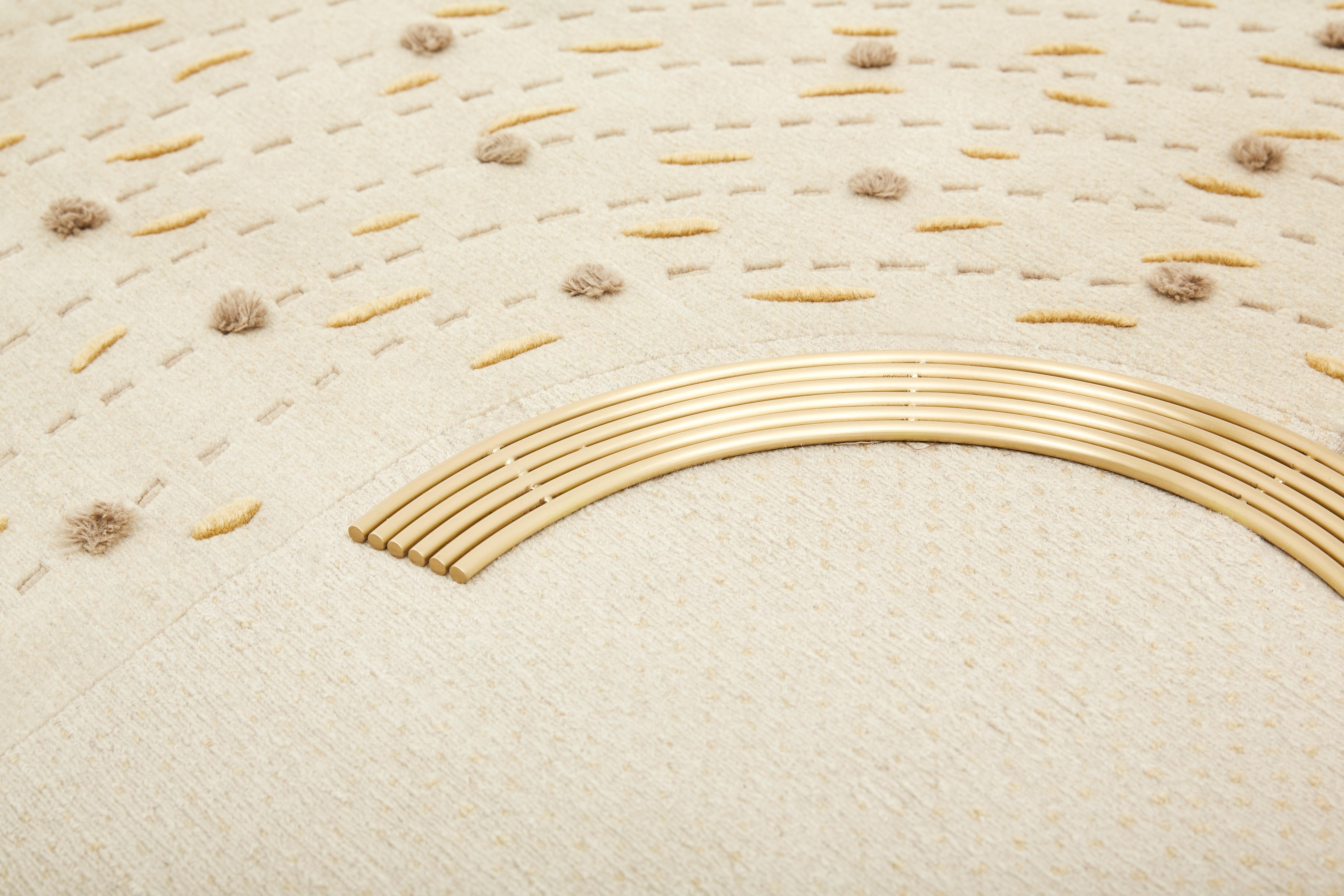 Terra Incognita, Grypho-Teppich, handgeknüpft aus Wolle, 200 Kpi, Faberhama (Moderne) im Angebot
