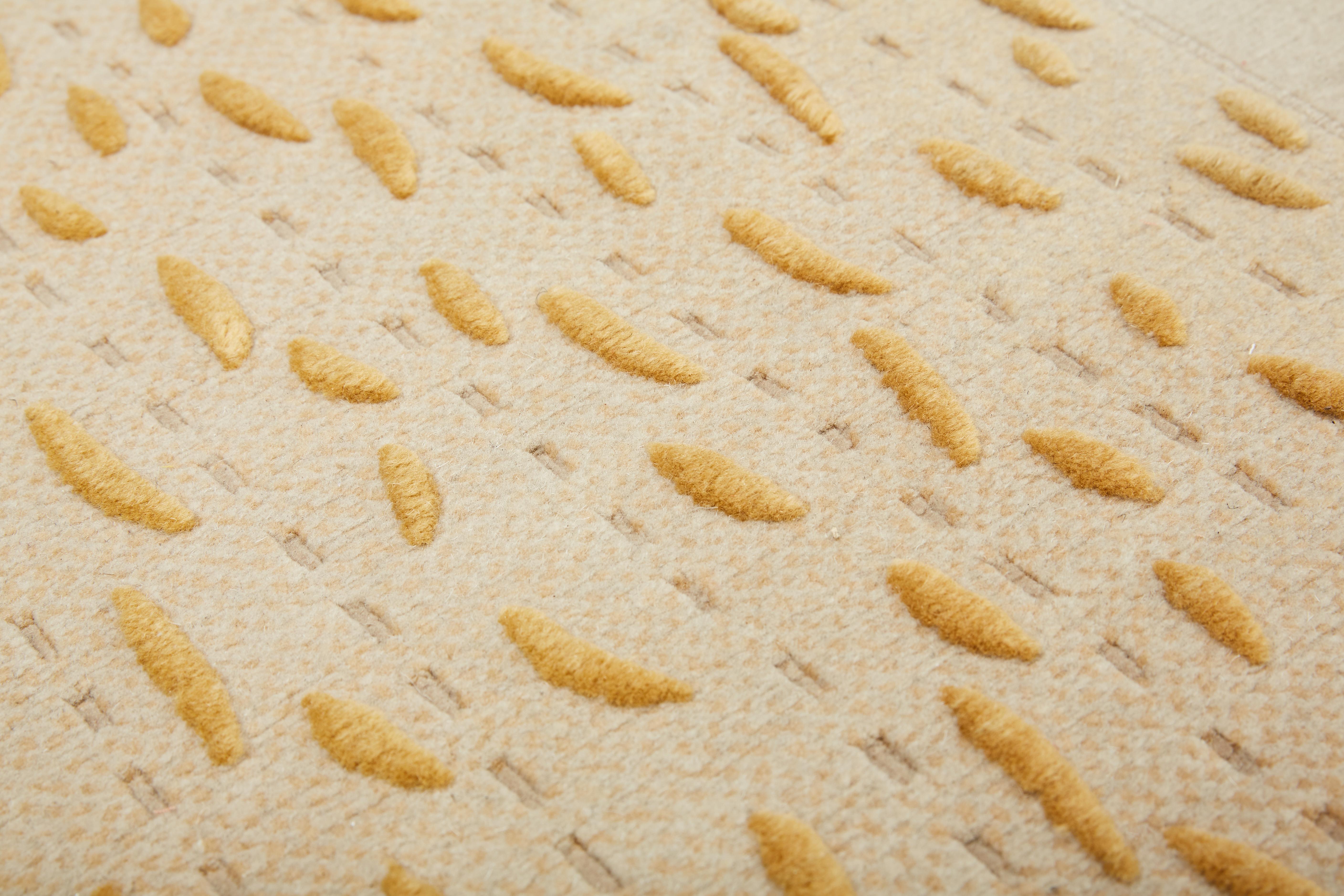 Terra Incognita, Grypho-Teppich, handgeknüpft aus Wolle, 200 Kpi, Faberhama (Nepalesisch) im Angebot