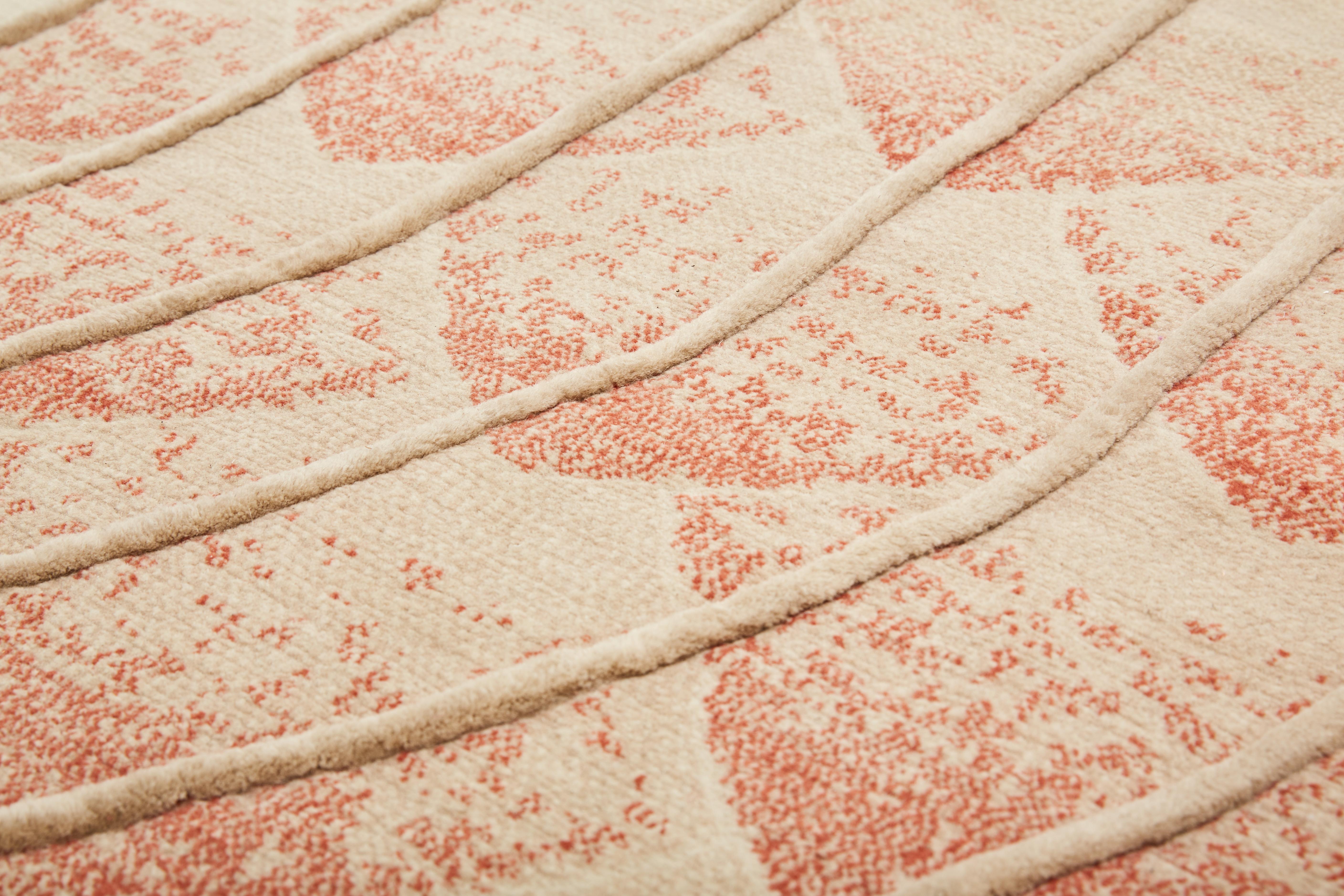 Terra Incognita, Phoenix-Teppich, handgeknüpft aus Wolle, 200kpi, Faberhama im Zustand „Neu“ im Angebot in Milan, Lombardy