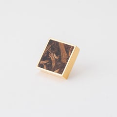 Terra Lapel Pin in 24k Gold Plated Brass and Grape Stalk by VIKA TONU x MATTER