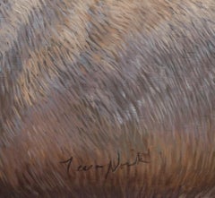 "Call of the Wild" - Oil Animal Painting on Wood (2025)