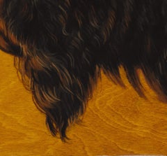 "Gardien des plaines" - Peinture animalière à l'huile sur bois (2025)