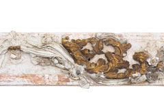 Terra Rose Pink Fresco with 18th century Italian Fragments & Plaster Moldings
