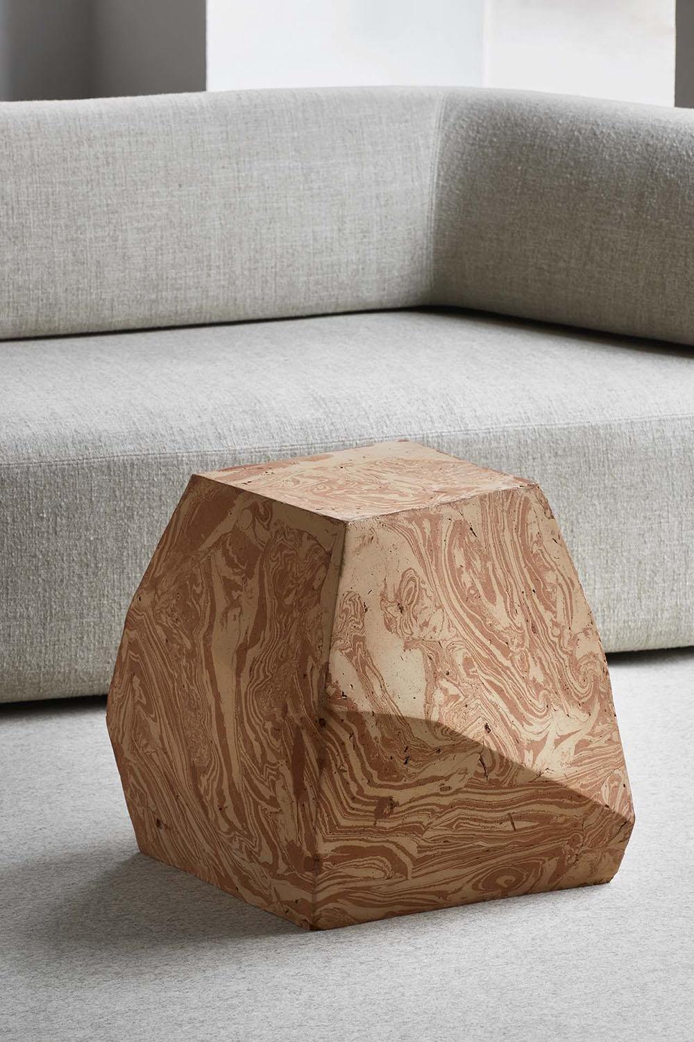 Italian Terra Side Table Design by Luca Erba for Collection Particuliere For Sale