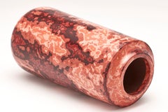 Terra Stone, Contemporary Tall Vase / Vessel in coral and red by Nic Parnell