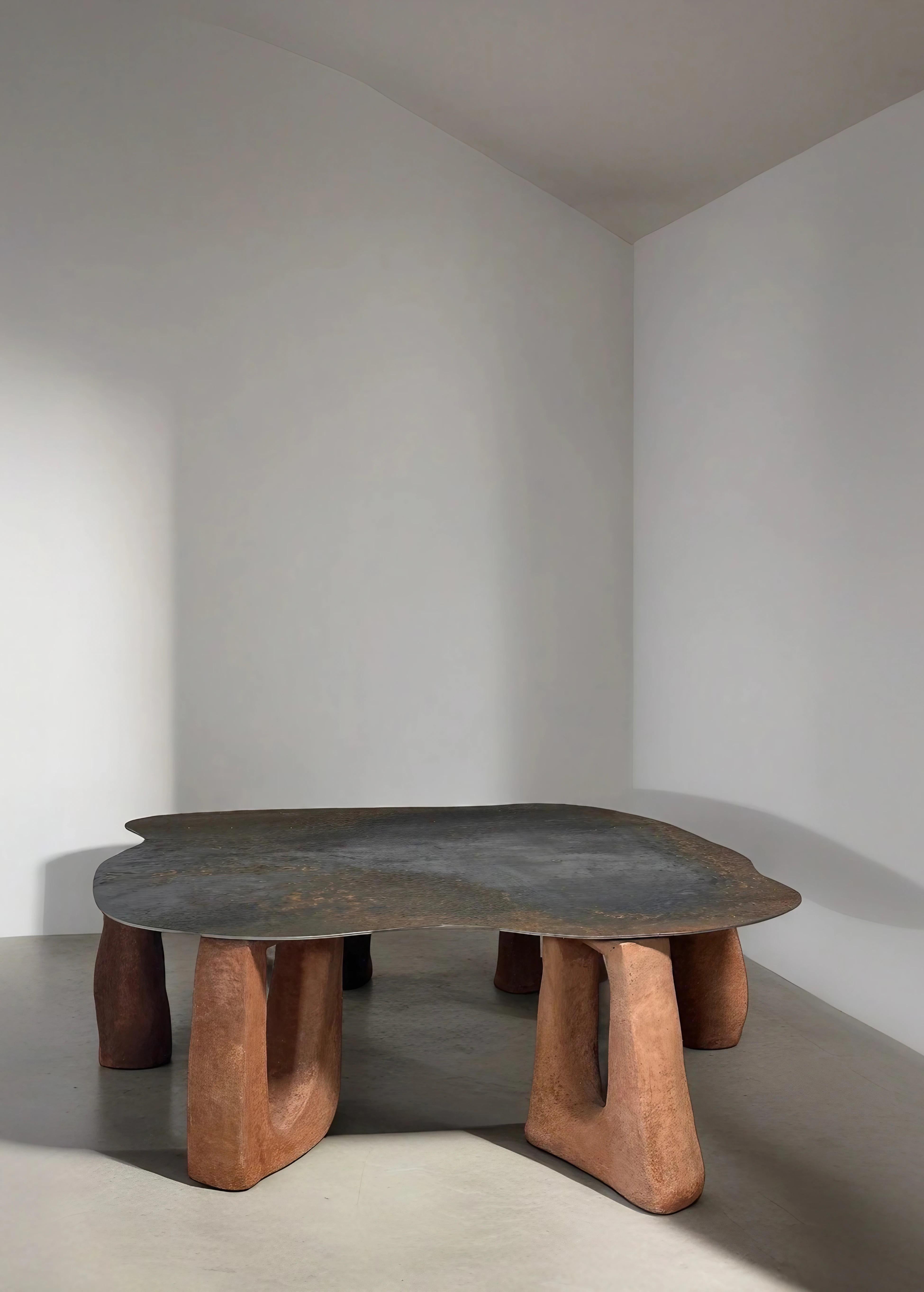 Steel Terra Table by Aeny Studio For Sale