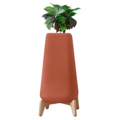 Fioriera in terracotta Terra Tall XS con base in Wood Wood naturale di Indigenus