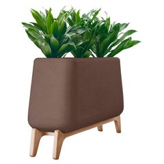 Jardinière Terra Through Brown avec base en Wood Wood naturel par Indigenus