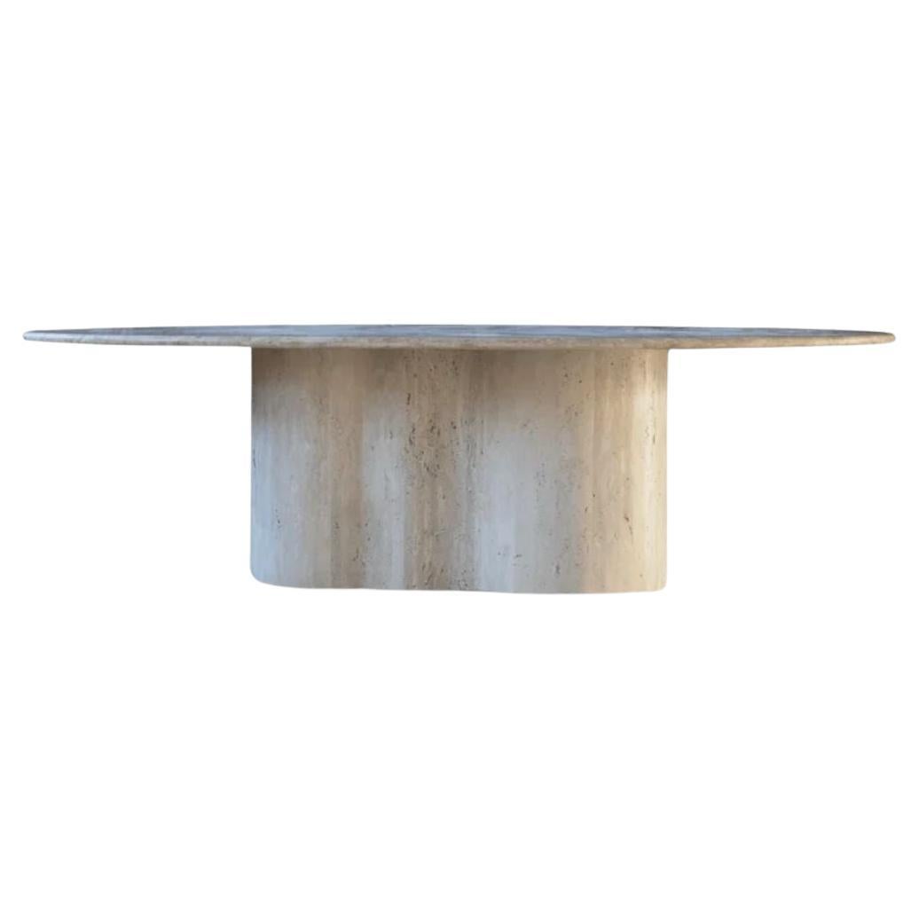 Terra Travertine Marble Dining Table For Sale