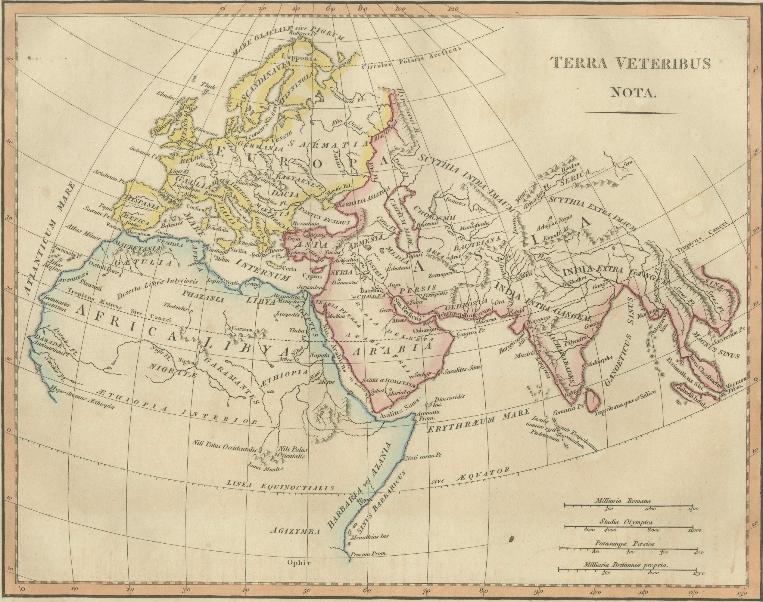 Terra Veteribus Nota — Classical World Map of Antiquity, Wilkinson 1814