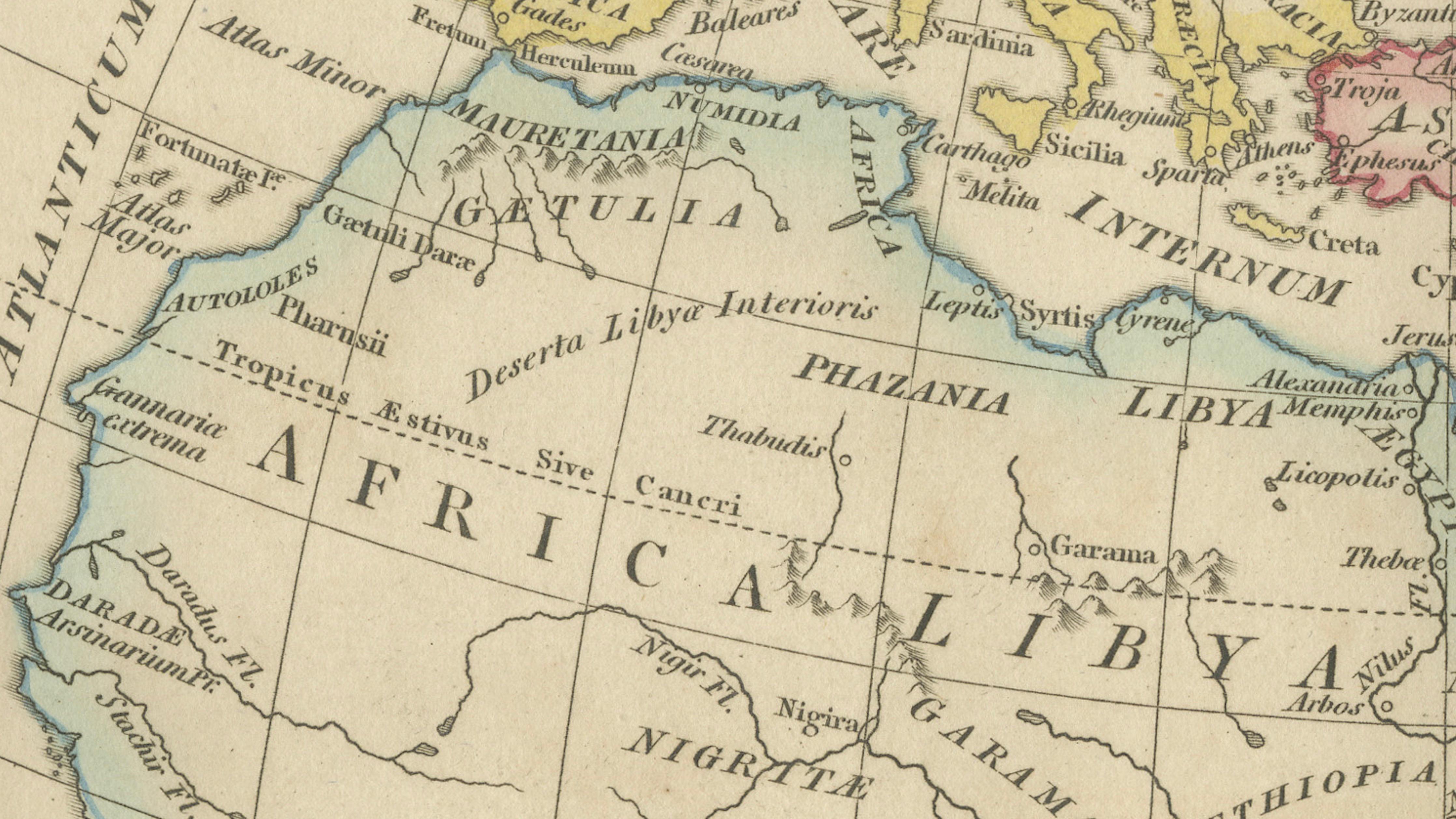 Terra Veteribus Nota — Classical World Map of Antiquity, Wilkinson 1814