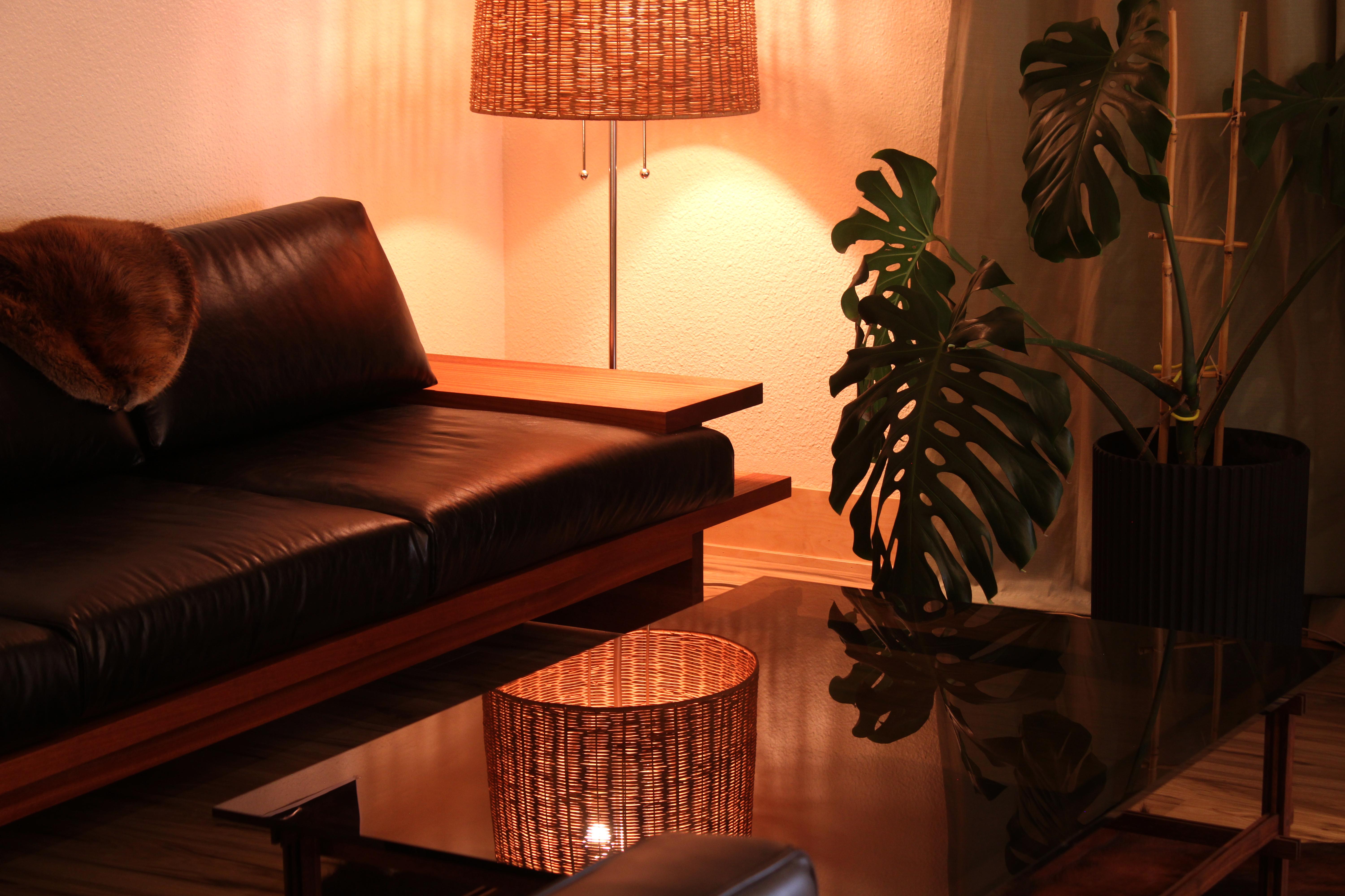 Terrace Couch by Greg Palombo. Solid wood frame with all leather upholstery For Sale 5