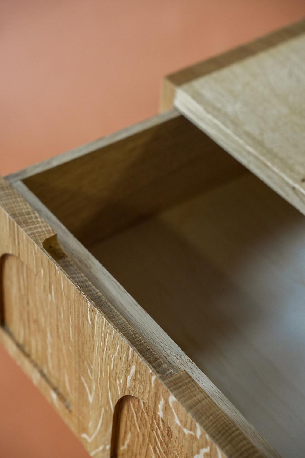 Contemporary Terrace English Oak End Table For Sale