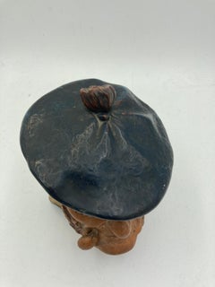 Vaso da tabacco in terracotta "Head" XIX secolo