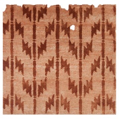 Terracotta Abstract Custom Rug "Copper Rhythm" by Doris Leslie Blau