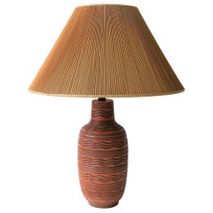 Terracotta and Black Pottery Table Lamp by Design Technics