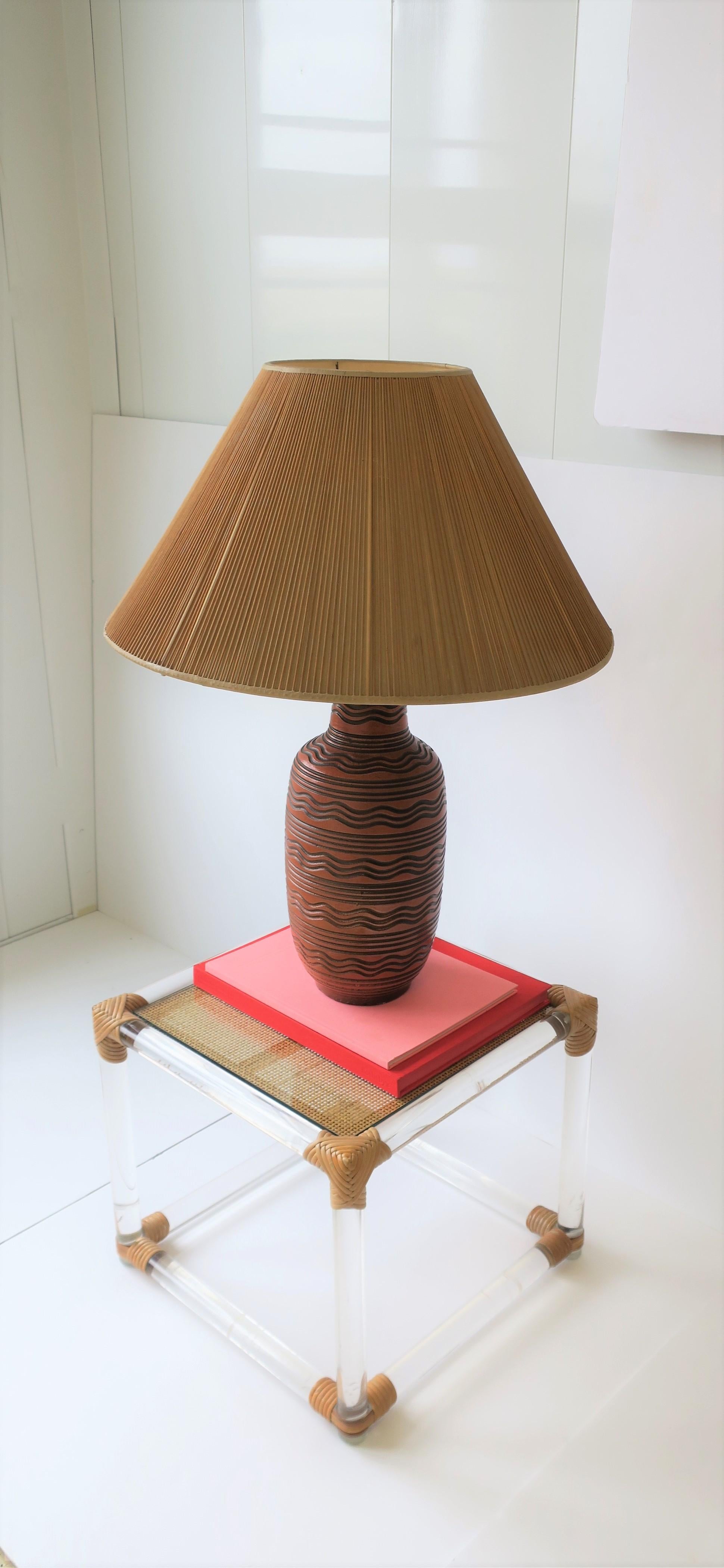 Terracotta and Black Pottery Table Lamp by Design Technics 5