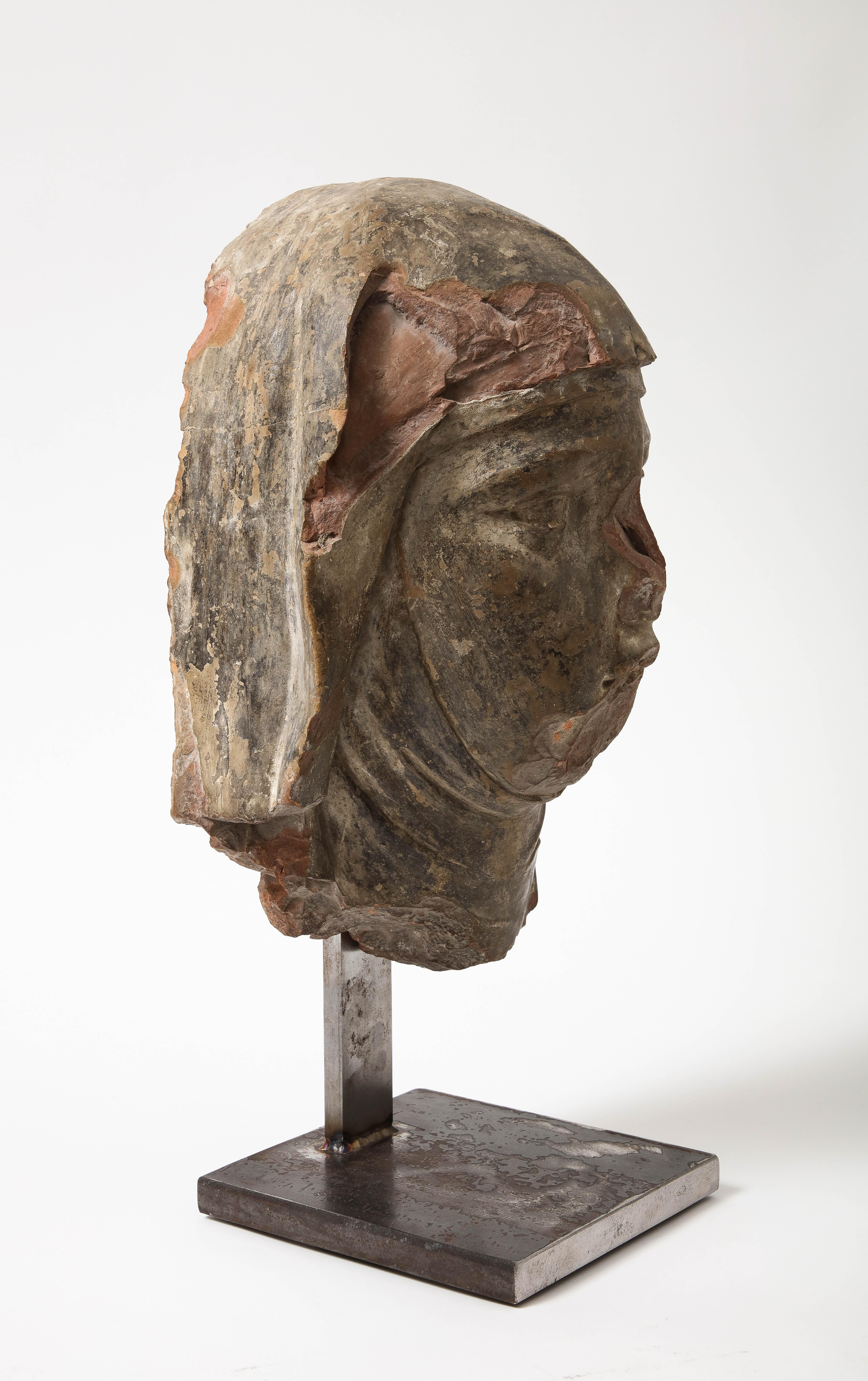 Terracotta e ceramica, Busto montato, Italia in vendita 4