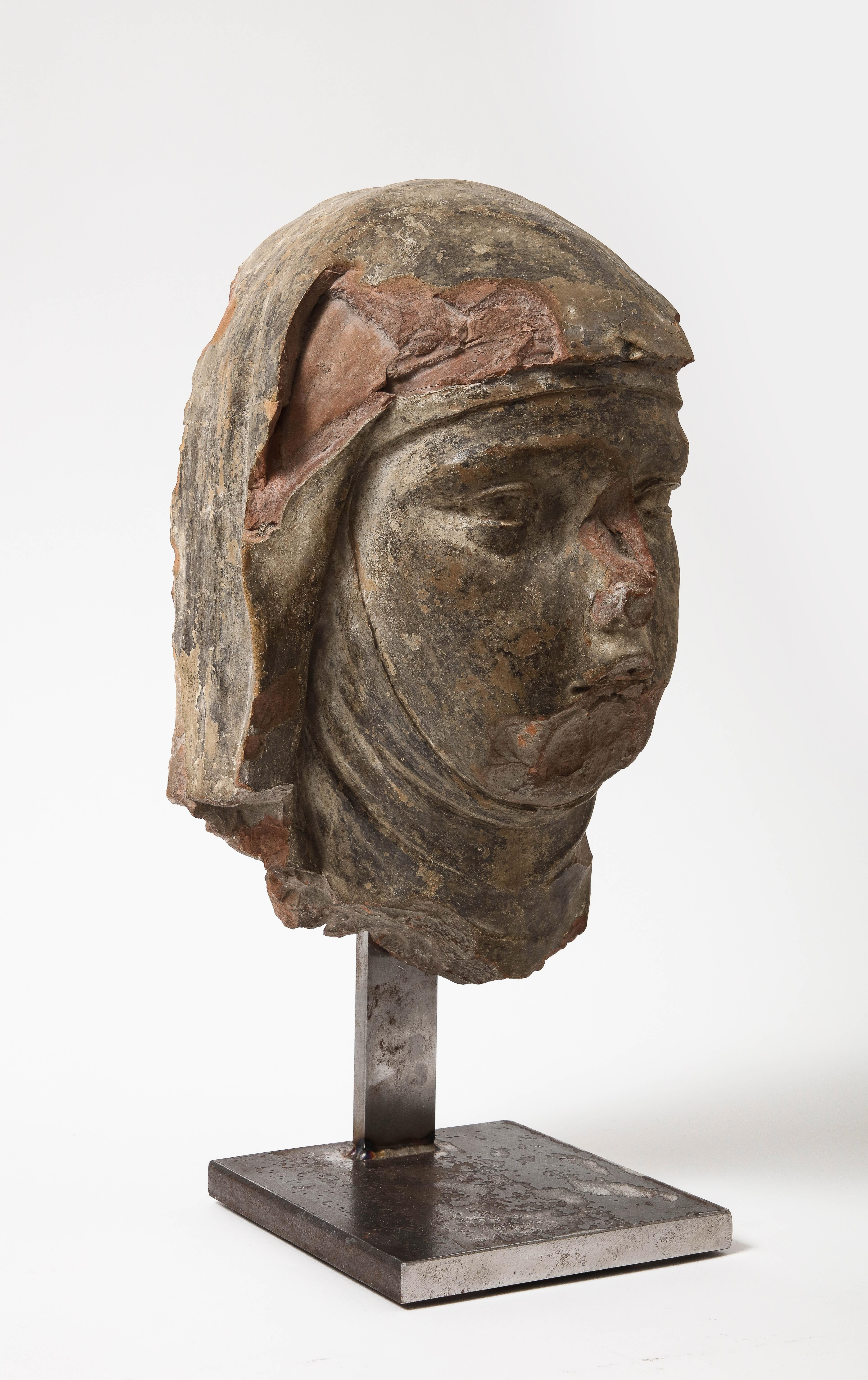 Terracotta e ceramica, Busto montato, Italia in vendita 3
