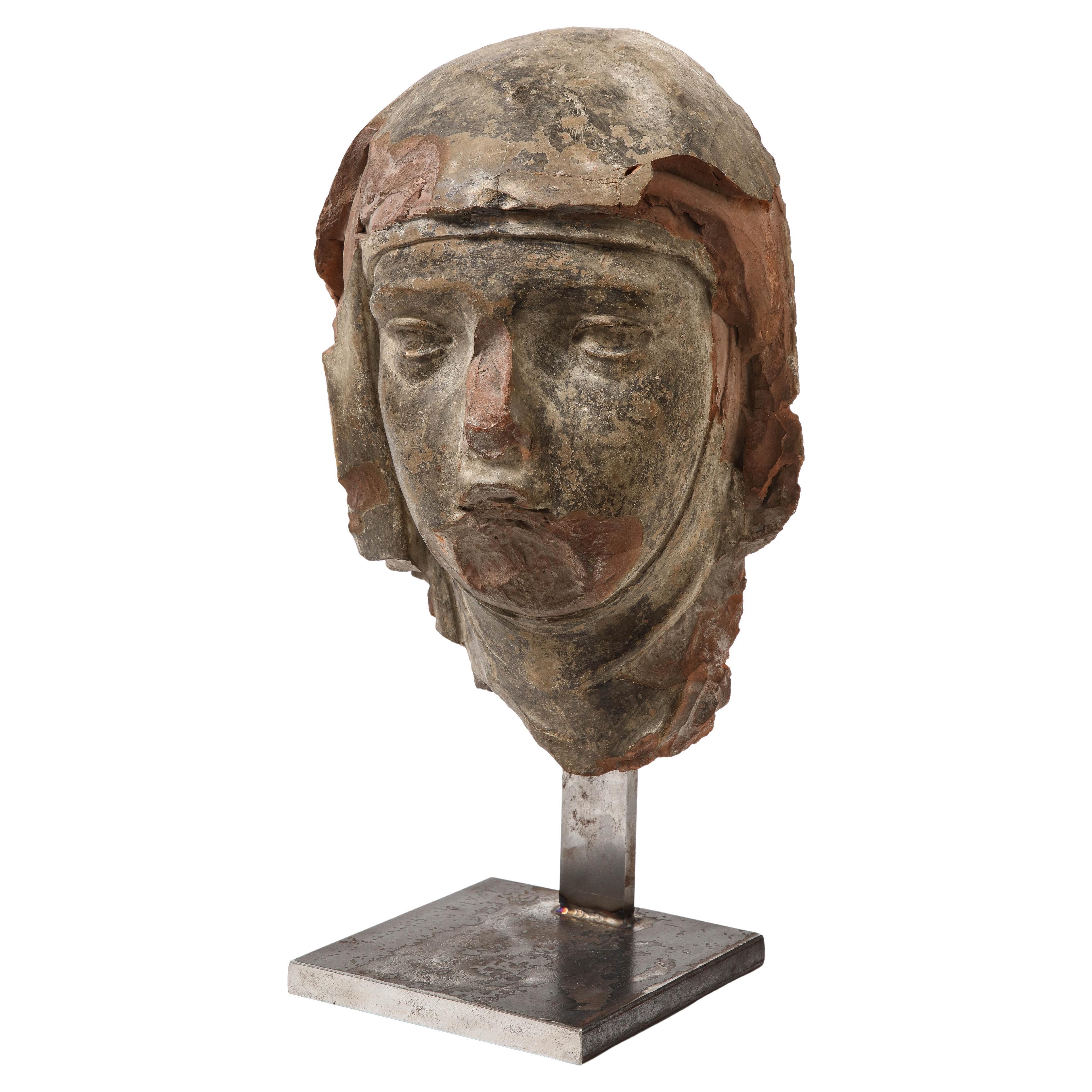 Terracotta and Ceramic, Mounted Bust, Italy