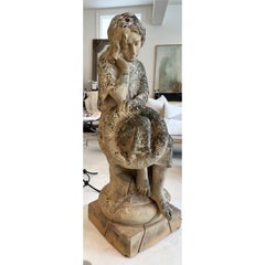 Statue d'ange en terre cuite
