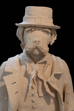 Terracotta Anthropomorphic Bust of a Standing Dog