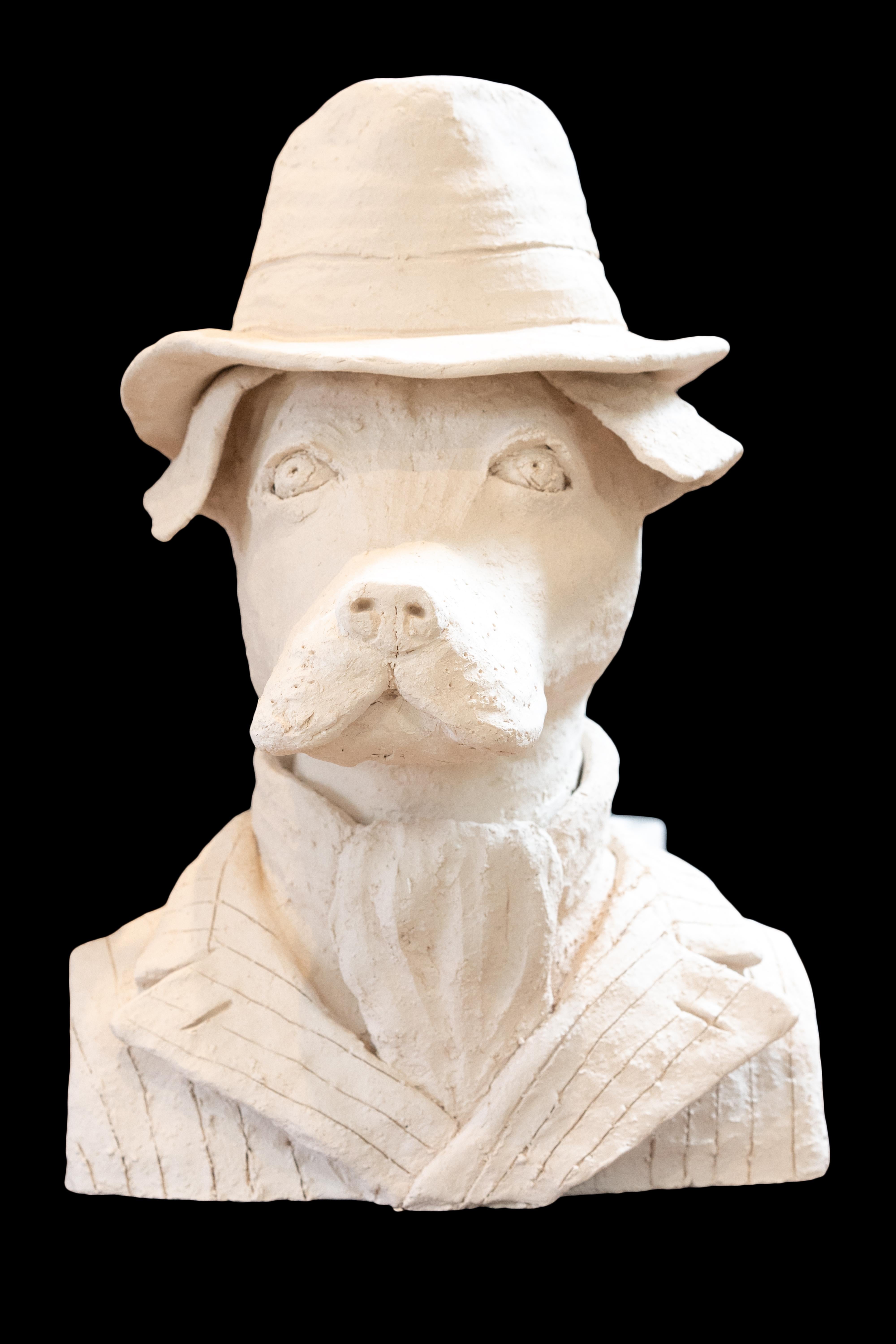 Terracotta Anthropomorphic bust of dog. A charming and one-of-a-kind sculpture.

Made in France.

Measures approximately: 10